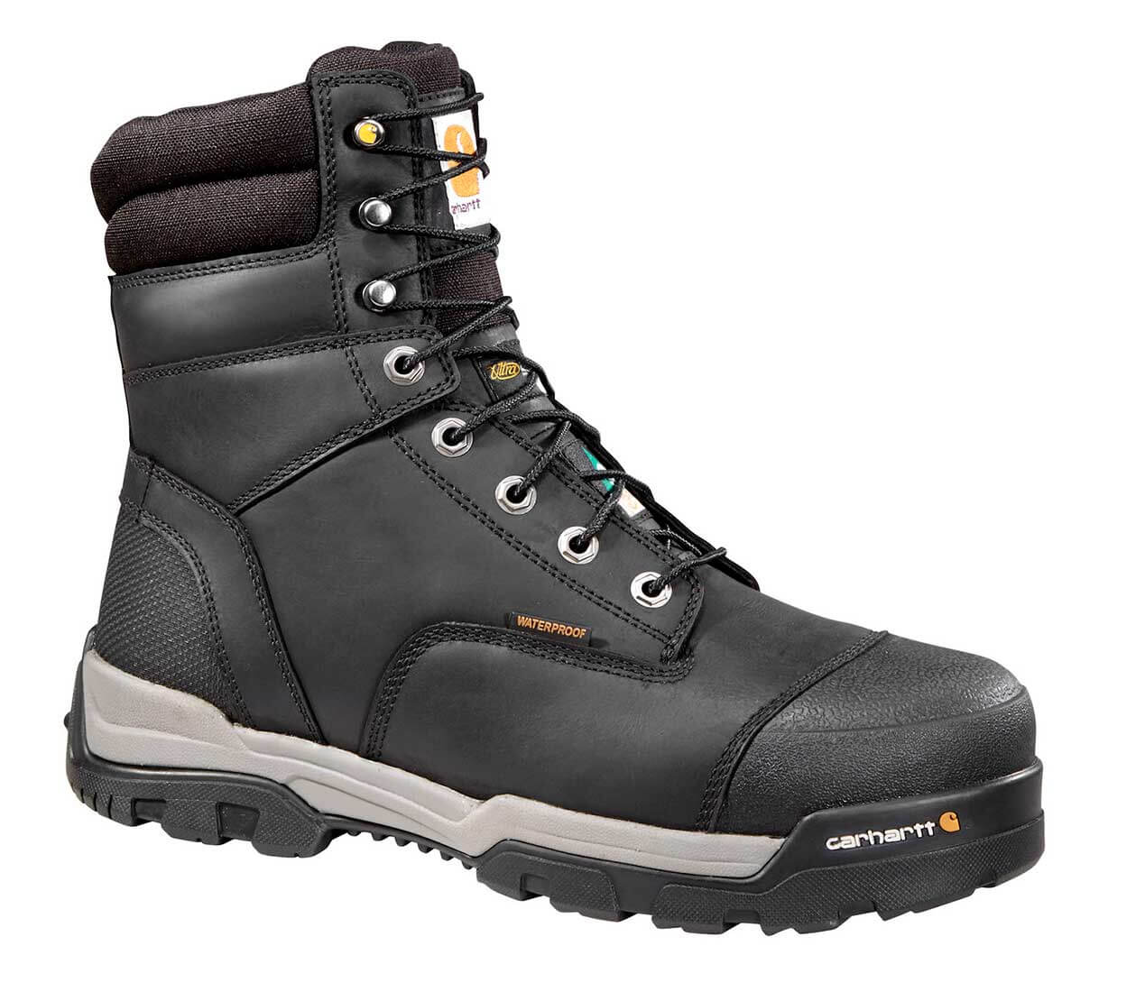 Carhartt - CMR8959 - Puncture Resistant Men's Black Leather Ground Force Waterproof Composite Safety Toe 8 Work Boot