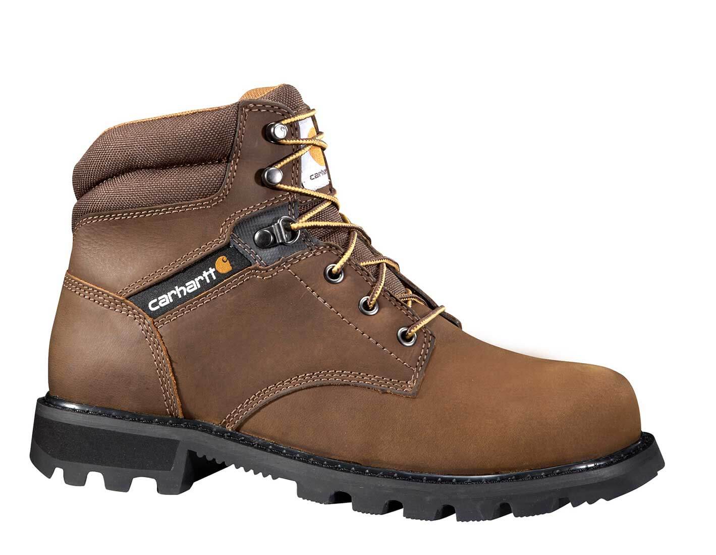 Carhartt - CMW6174 - Traditional Men's Brown Leather Lug Bottom NWP Soft Toe 6 Lace-up Work Boot