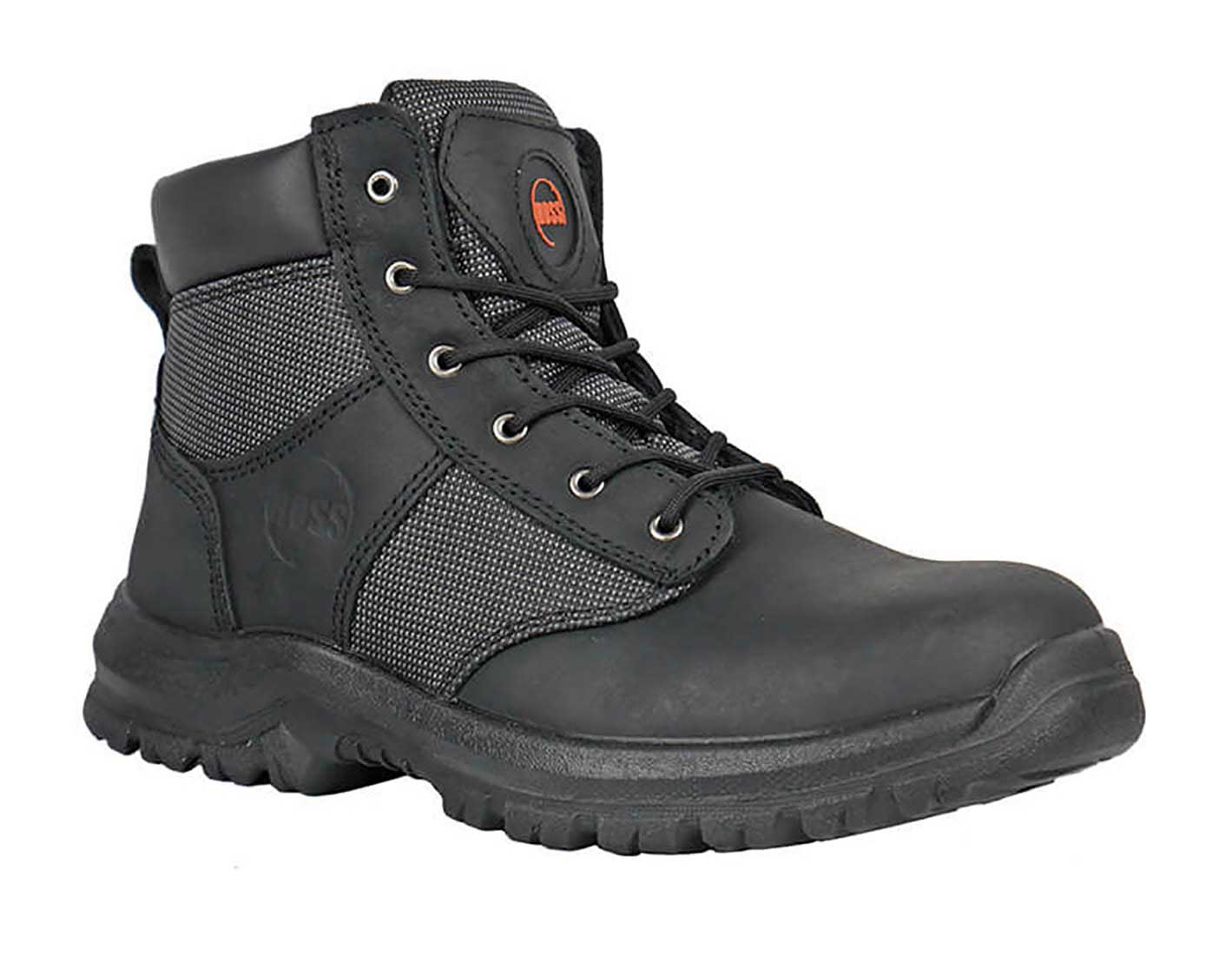 Hoss Boots 60160 Carter Men's 6 Work Boot - Steel Toe Slip Resistant - Extra Depth - Extra Wide