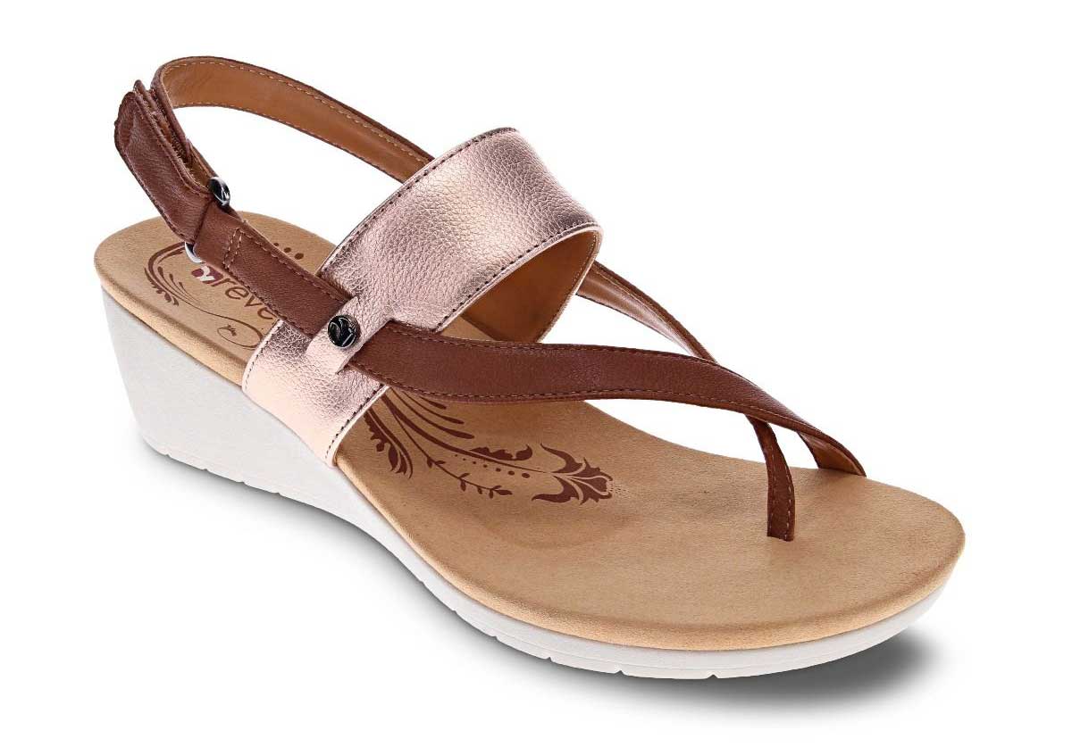 Revere Honolulu - Women's Wedge Sandal - Medium - Extra Depth With Removable Foot Beds