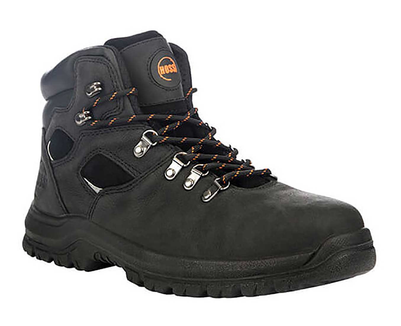 Hoss Boots Adam Black - 60122 - Men's 6 Steel Toe Waterproof Work Hiker Boot
