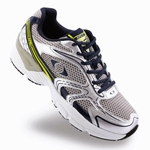 Apex Shoes X523M Boss Runner Men's Comfort Therapeutic Diabetic Athletic Shoe: Silver/Gray