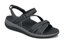 Orthofeet Shoes 65402 Lake Women's Slip On Sandal: Black