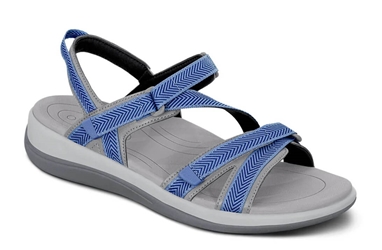 Orthofeet Shoes 903 Lake Womens Slip On Sandal: Blue