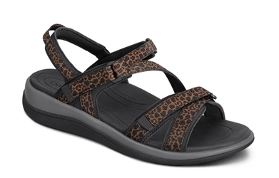 Orthofeet Shoes 906 Lake Womens Slip On Sandal: Leopard