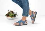 Orthofeet Shoes 931 Lyra Women's Sandal: Blue