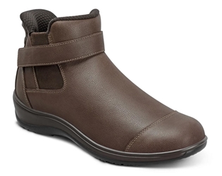 Orthofeet Shoes Blaire 90021 Women's Hand's Free Step In Casual 4" Boot: Chocolate