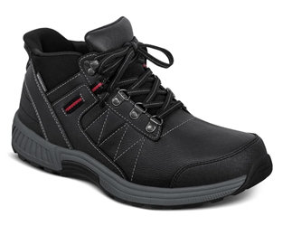 Orthofeet Shoes Dalton 40031 Men's Hand's Free Step In 4" Boot: Black