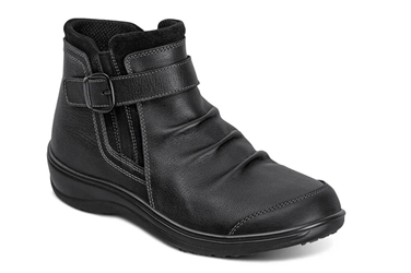 Orthofeet Shoes Heidi 92003 Women's Casual 4" Boot Shoe: Black