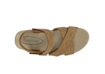 Orthofeet Shoes Holly 62031 Women's Wedge Comfort Sandal: Camel