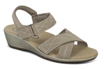 Orthofeet Shoes Holly 62031 Women's Wedge Comfort Sandal: Taupe