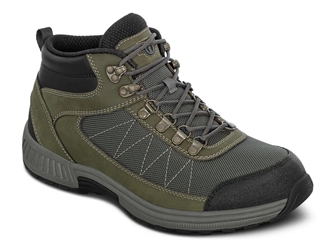 Orthofeet Shoes Hunter 489 Men's Waterproof 4" Hiking Boot: Olive