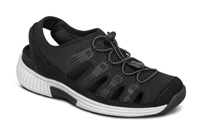 Orthofeet Shoes Laguna 64302 Womens Athletic Sandal Shoe: Black