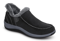Orthofeet Shoes Lorin 80041 Women's Hand's Free Step In Slipper: Black
