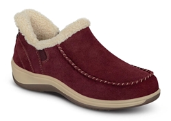 Orthofeet Shoes Lorin 80041 Women's Hand's Free Step In Slipper: Bordeaux