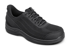 Orthofeet Shoes Onyx 40821 Men's Hand's Free Slip on Composite Toe Work Shoe: Black