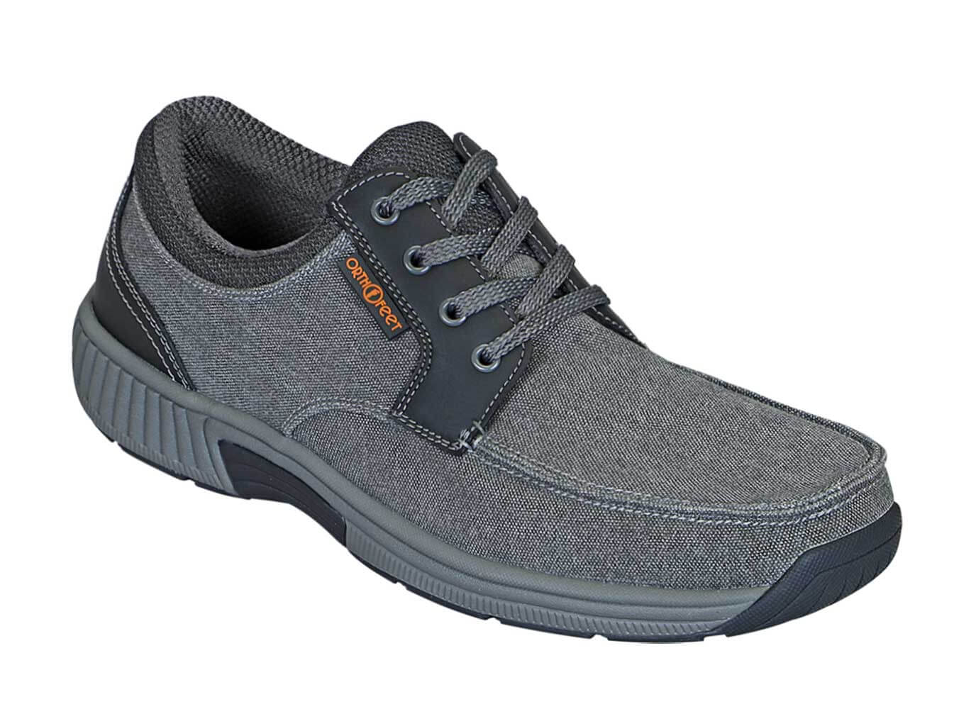 Orthofeet Porto Canvas Men s Sneakers Stretch Gray 10 Medium