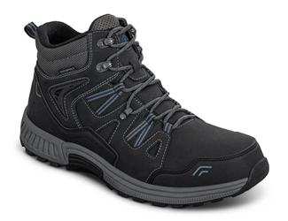 Orthofeet Shoes Ridgewood 491 Men's Waterproof 4" Boot: Black