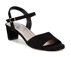 Ros Hommerson 75086 Lydia - Women's Comfort Slip-on Sandal: Black/Suede