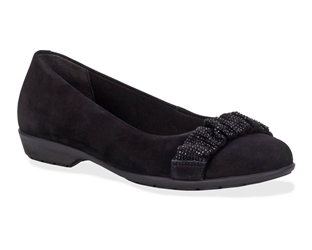 Ros Hommerson Fifi II 75138 - Womens Comfort Dress Slip on Flat Shoe: Black/Micro