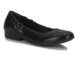 Ros Hommerson Tess 75125 - Women's Comfort Dress Slip on Flat Shoe: Black/Lizard