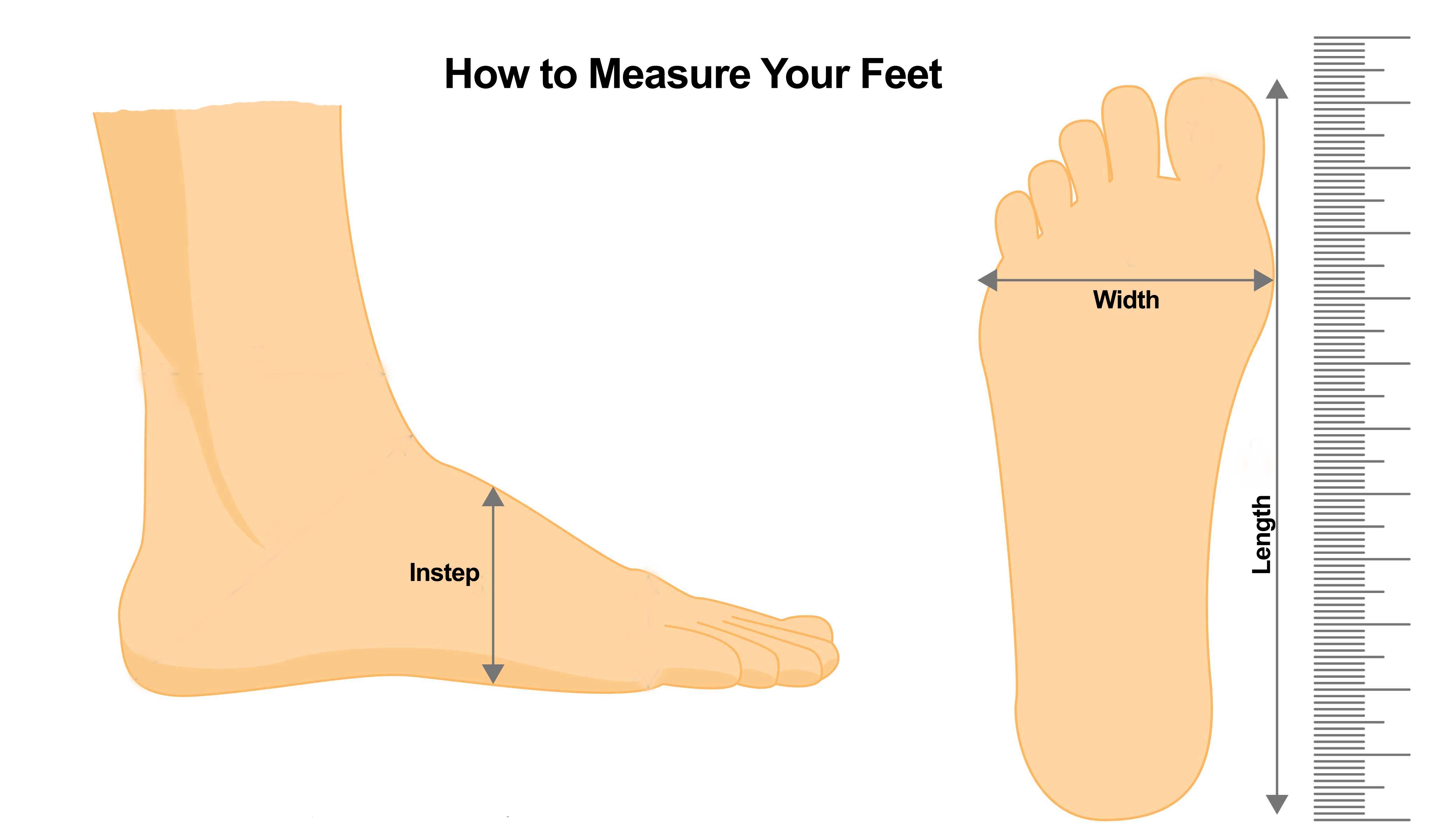 shoe size and width measurements